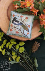 The Blue Flower Magpie And The Moon Cross Stitch Pattern