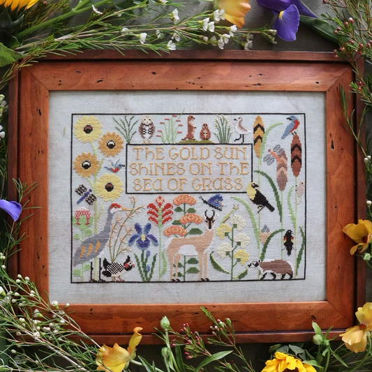 The Blue Flower Prairie Home Cross Stitch Pattern