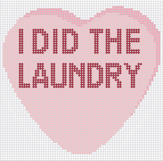 The Collection Designs Real Valentine I Did the Laundry Needlepoint Canvas