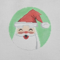 Curious Cowgirl Laughing Santa Needlepoint Canvas