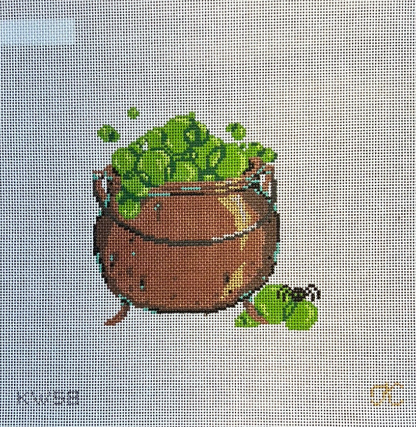 The Gingham Stitchery Copper Cauldron Needlepoint Canvas