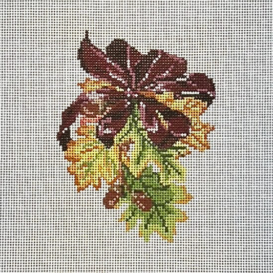 The Gingham Stitchery Fall Foliage Needlepoint Canvas