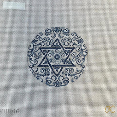 The Gingham Stitchery Kate Woodward Judaica Transferware Needlepoint Canvas