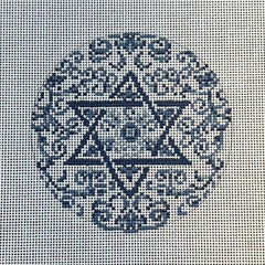 The Gingham Stitchery Kate Woodward Judaica Transferware Needlepoint Canvas