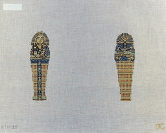 The Gingham Stitchery Kate Woodward King Tut Two Sided Ornament Needlepoint Canvas