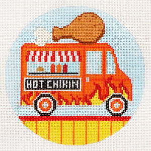 The Meredith Collection Food Truck Needlepoint Canvas - Hot Chicken