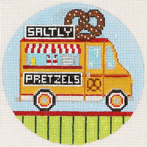 The Meredith Collection Food Truck Needlepoint Canvas - Pretzel