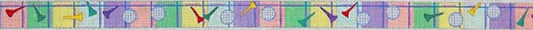 The Meredith Collection Golf Plaid Pastels Belt Needlepoint Canvas