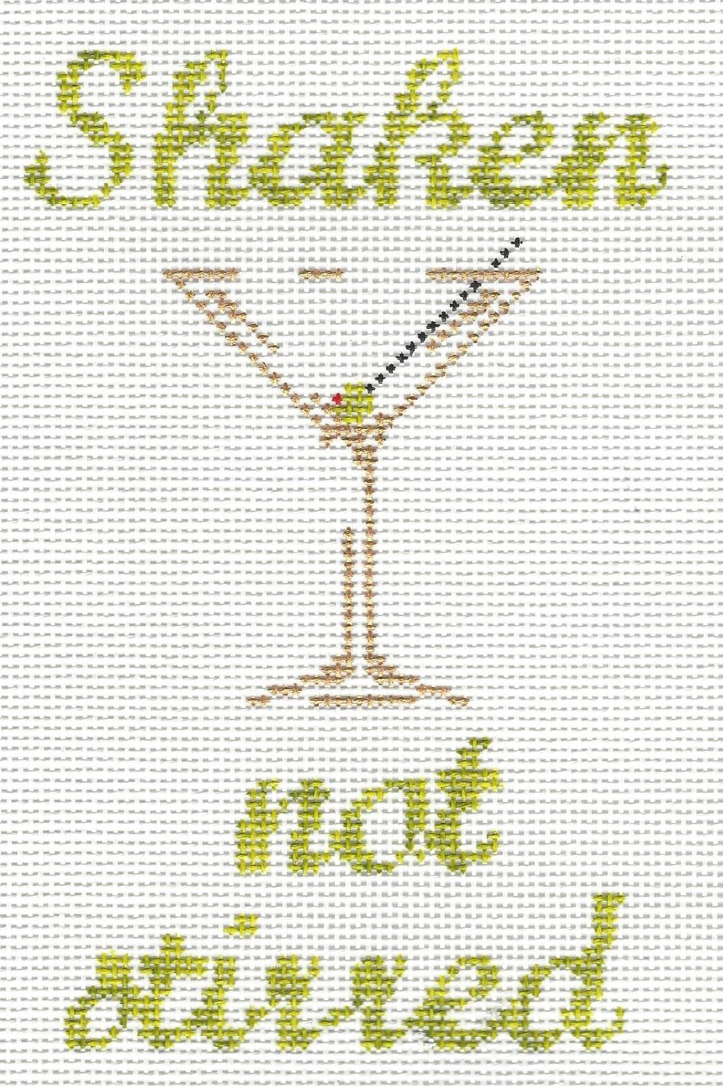 The Plum Stitchery Shaken, Not Stirred Needlepoint Canvas