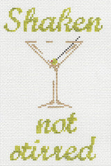 The Plum Stitchery Shaken, Not Stirred Needlepoint Canvas