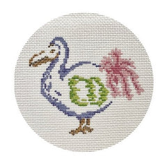 The Plum Stitchery Alice in Technicolor - Dodo Bird Needlepoint Canvas