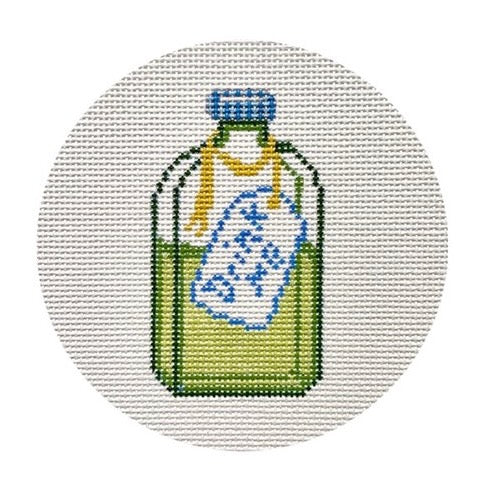 The Plum Stitchery Alice in Technicolor - Drink Me Bottle Needlepoint Canvas