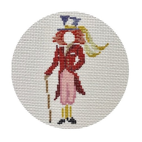 The Plum Stitchery Alice in Technicolor - Mad Hatter Needlepoint Canvas