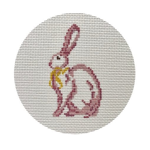 The Plum Stitchery Alice in Technicolor - White Rabbit Needlepoint Canvas