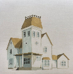 The Plum Stitchery Beetlejuice House Needlepoint Canvas - 18M