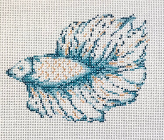 The Plum Stitchery Betta fish Needlepoint Canvas