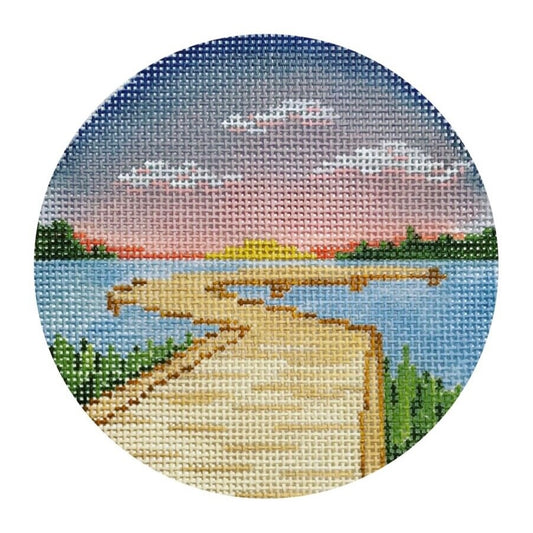 The Plum Stitchery Boardwalk Needlepoint Canvas