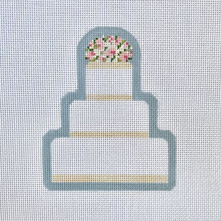 The Plum Stitchery Brooke Wedding Cake Needlepoint Canvas