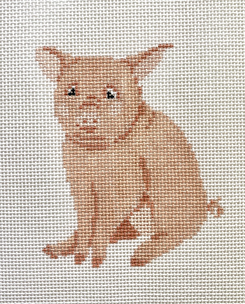 The Plum Stitchery Charlotte's Web - Wilbur Needlepoint Canvas