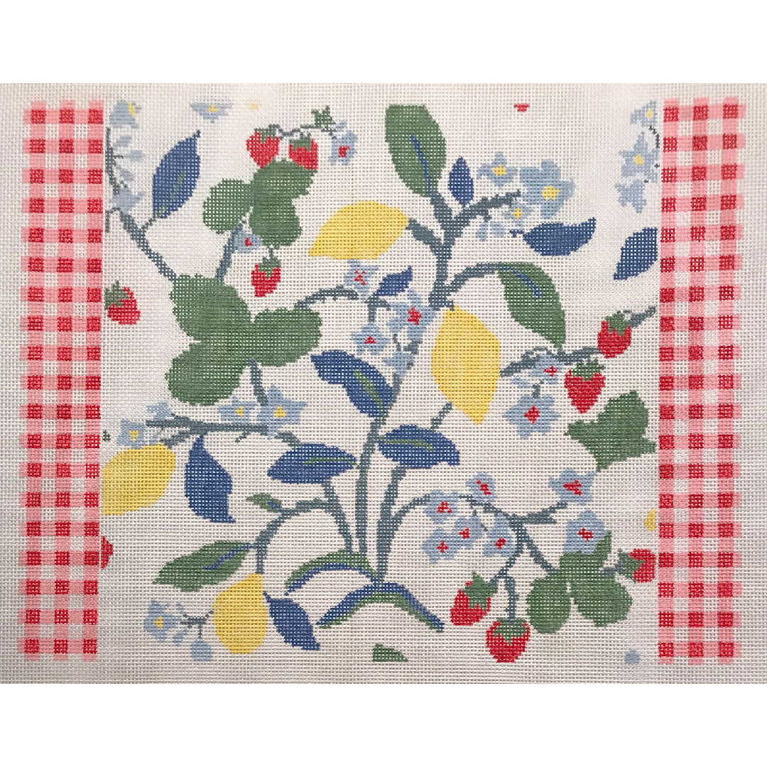 The Plum Stitchery Madcap Cottage Crewel Summer Needlepoint Canvas - 13m