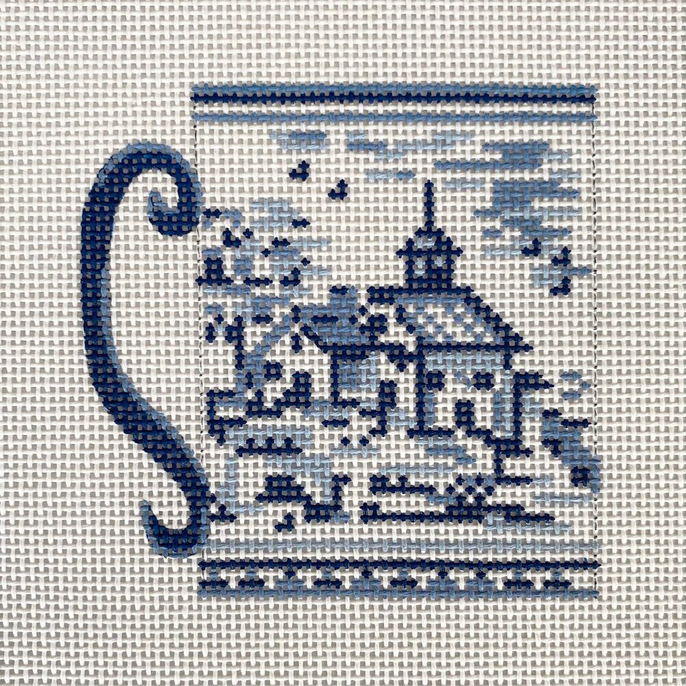 The Plum Stitchery Delft Landscape 2 Needlepoint Canvas