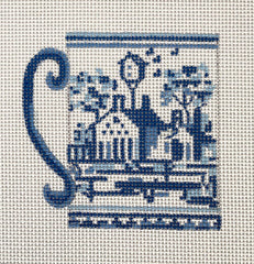 The Plum Stitchery Delft Landscape 3 Needlepoint Canvas