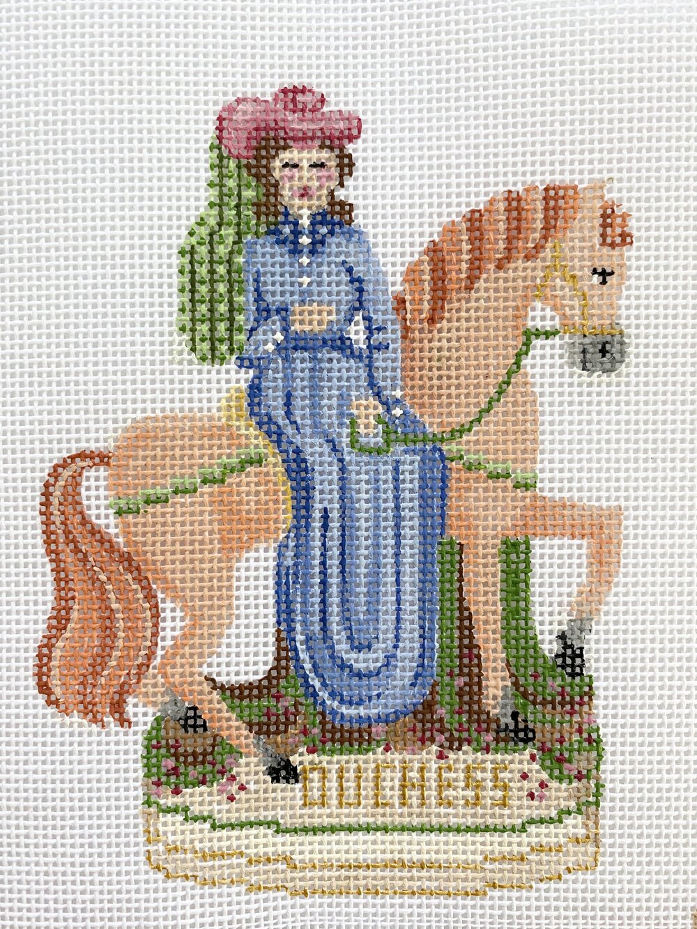 The Plum Stitchery Duchess - Ornament Needlepoint Canvas