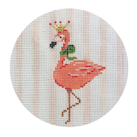 The Plum Stitchery Flamingo Needlepoint Canvas