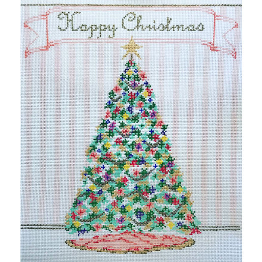 The Plum Stitchery Happy Christmas Needlepoint Canvas