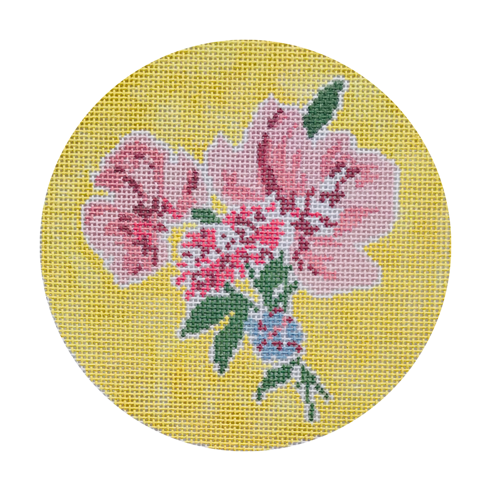 The Plum Stitchery Isleboro Eve Bouquet Needlepoint Canvas