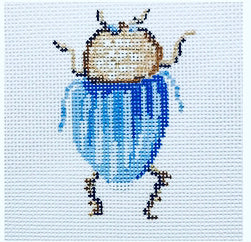 The Plum Stitchery Scarab Collection - Light Blue Needlepoint Canvas