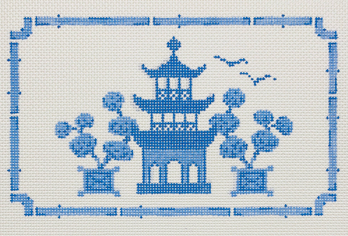 The Plum Stitchery Pagoda Needlepoint Canvas