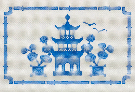 The Plum Stitchery Pagoda Needlepoint Canvas