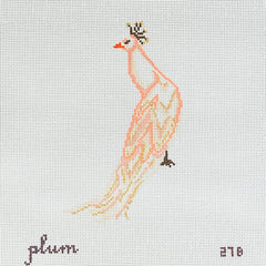 The Plum Stitchery Peahen Needlepoint Canvas