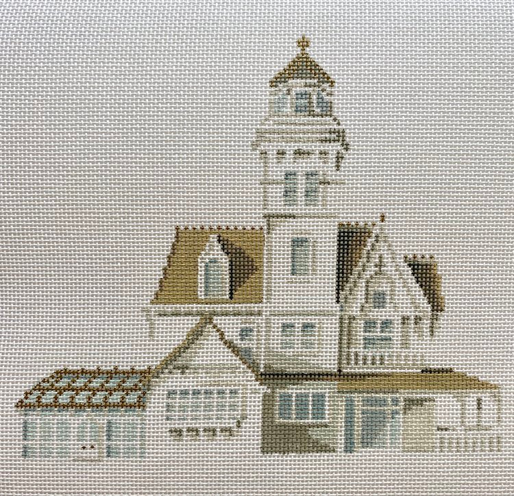 The Plum Stitchery Practical Magic House Needlepoint Canvas - 13M