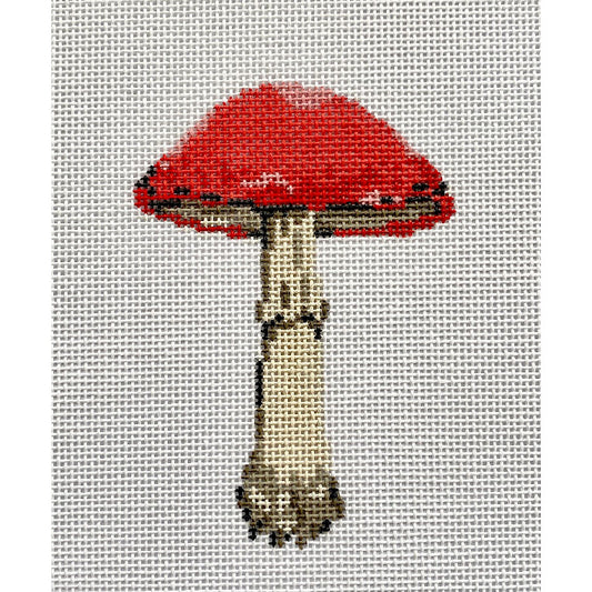 The Plum Stitchery Mushroom Needlepoint Canvas - Red Cap
