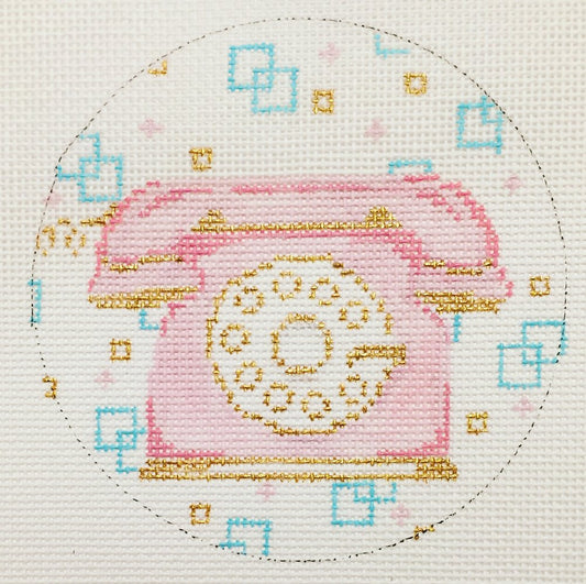 The Plum Stitchery Retro Series Telephone Needlepoint Canvas