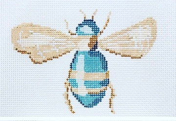 The Plum Stitchery Scarab Collection - Turquoise Needlepoint Canvas