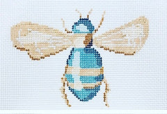 The Plum Stitchery Scarab Collection - Turquoise Needlepoint Canvas