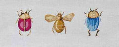 The Plum Stitchery Scarab Trio - 1 Needlepoint Canvas