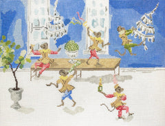 The Plum Stitchery Dana Gibson Soiree Needlepoint Canvas - 13m