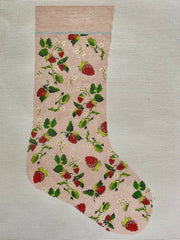 The Plum Stitchery Strawberry Series - Stocking Needlepoint Canvas