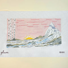 The Plum Stitchery Sunrise Sunset Needlepoint Canvas