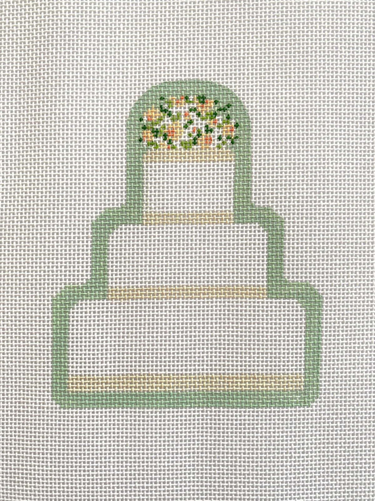 The Plum Stitchery Taylor Wedding Cake Needlepoint Canvas