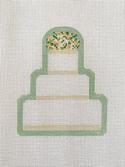 The Plum Stitchery Taylor Wedding Cake Needlepoint Canvas