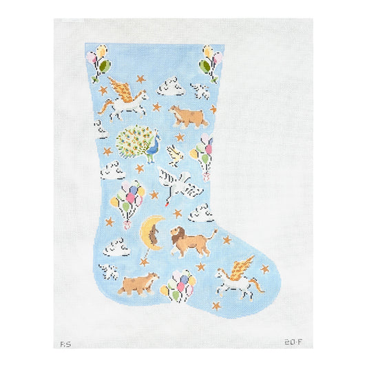 The Plum Stitchery Riley Sheehey The Celestial Menagerie Stocking Needlepoint Canvas