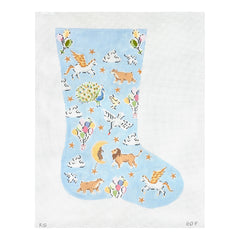 The Plum Stitchery Riley Sheehey The Celestial Menagerie Stocking Needlepoint Canvas