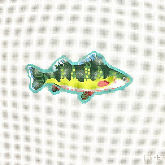 The Plum Stitchery Trout Needlepoint Canvas