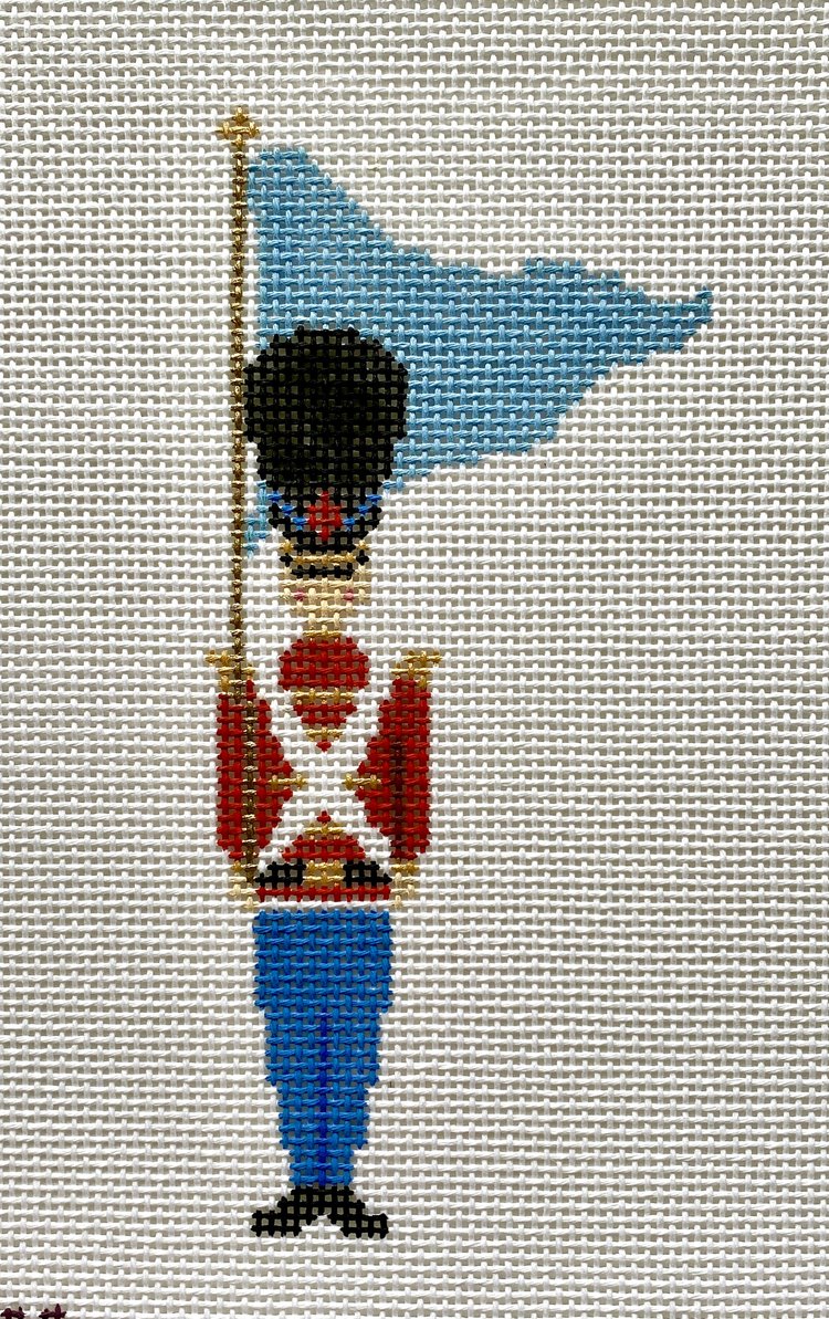 The Plum Stitchery Victorian Christmas - Soldier & Flag Needlepoint Canvas