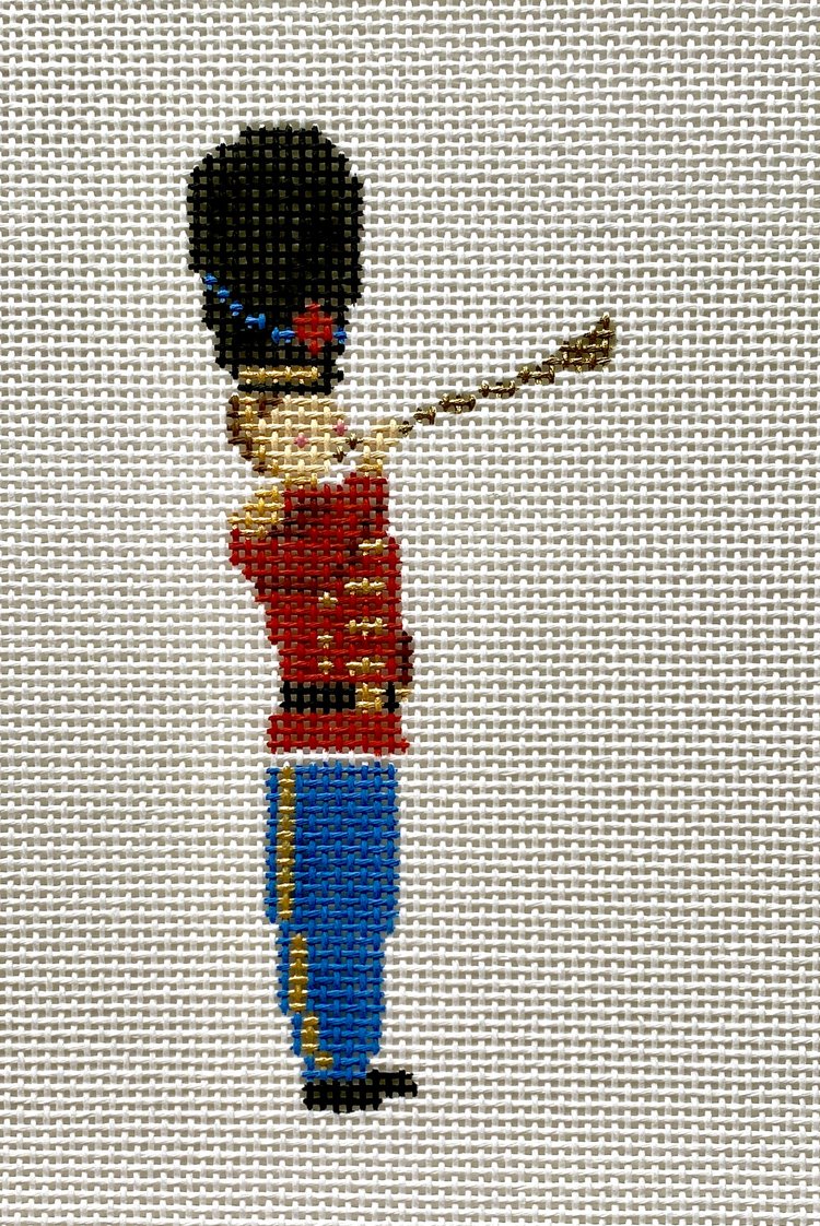 The Plum Stitchery Victorian Christmas - Soldier & Horn Needlepoint Canvas